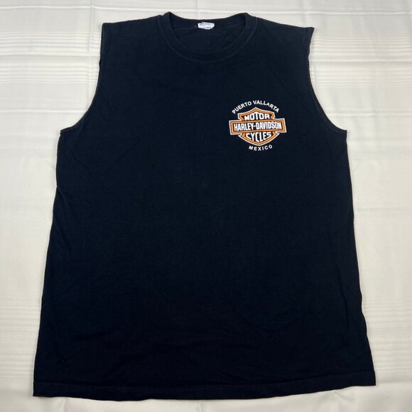 Vintage Harley Davidson Mexico Tank Top T ShirtLive Free Ride Hard Mens Size L - Picture 2 of 8